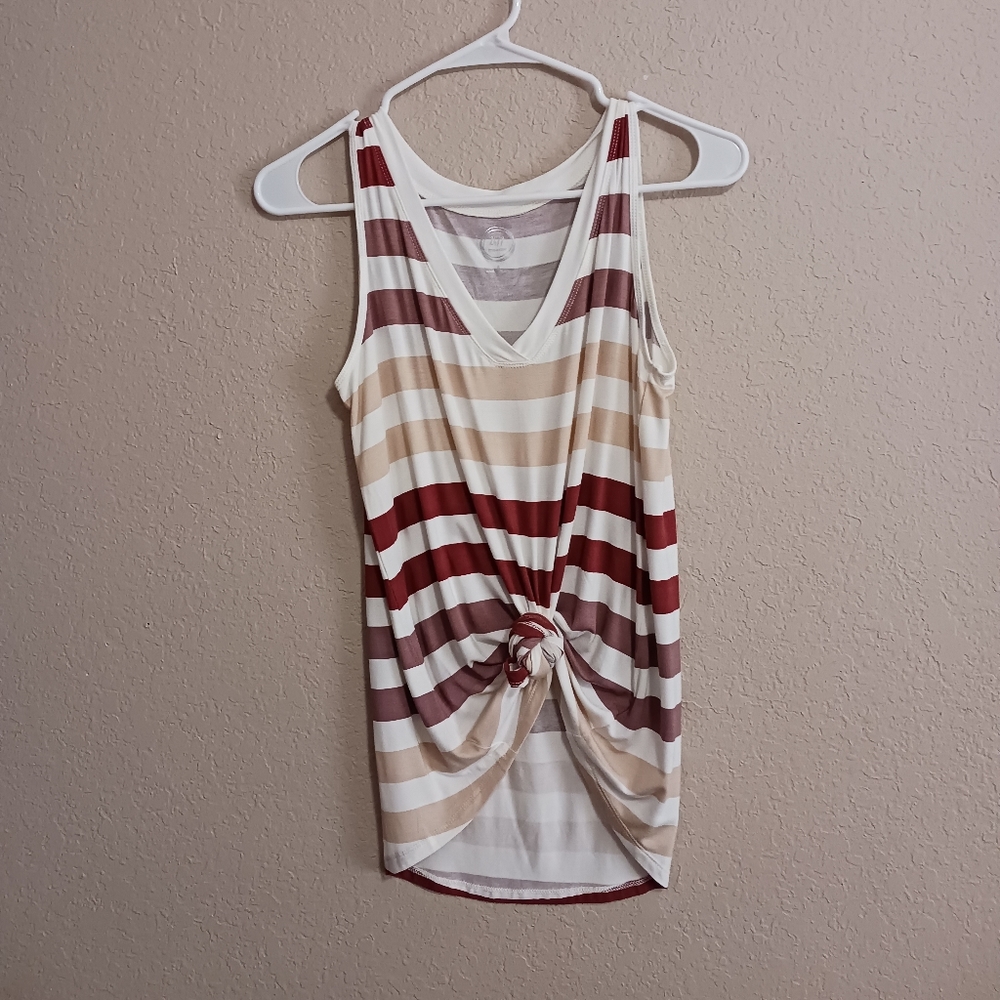 Striped flowy summer tank (Small)